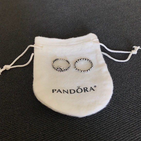Pandora Princess Ring & Pandora Forever Love Ring - Picture 2 of 2